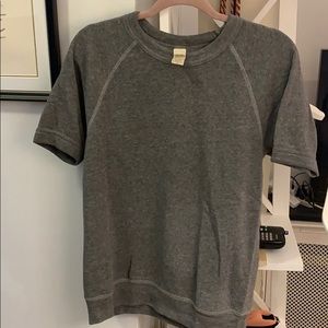 Grey short sleeve sweatshirt
